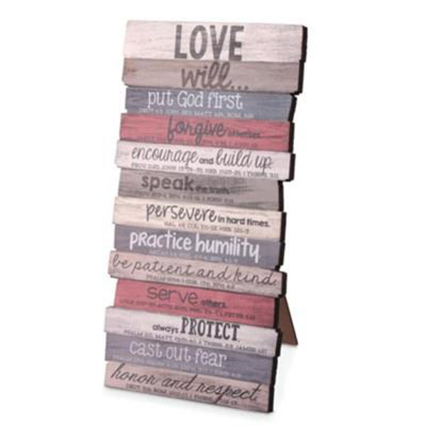 Picture of Love Stacked Plaque