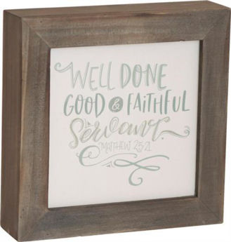 Picture of Well Done Good And Faithful Servant Boxed Plaque
