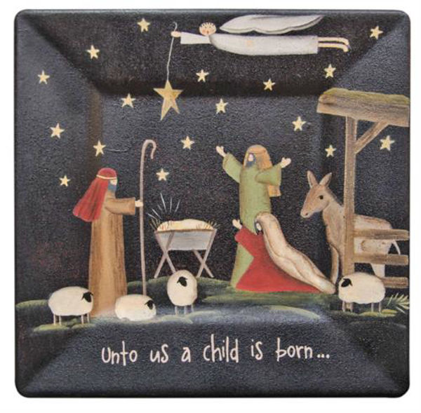 Picture of Nativity Plate: Unto Us a Child