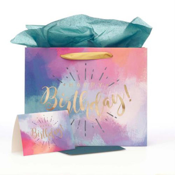 Picture of Happy Birthday Gift Bag with Card and Tissue