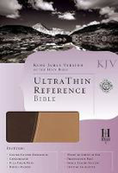Picture of KJV Ultrathin Ref Bible Brown/Tan