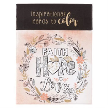 Picture of Faith, Hope, Love Cards to Colour