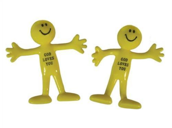 Picture of God Loves You Yellow Bendy Man