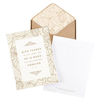 Picture of Give Thanks to the Lord For He is Good Writing Paper & Envelope Set