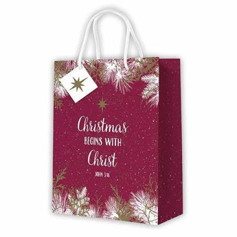 Picture of Christmas Begins With Christ Gift Bag