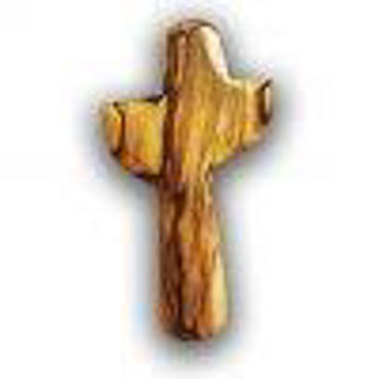 Picture of Olive Wood Cross Holding - small