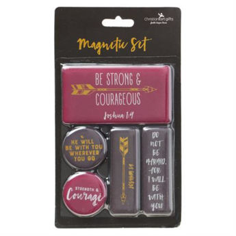 Picture of Be Strong & Courageous Magnet Set