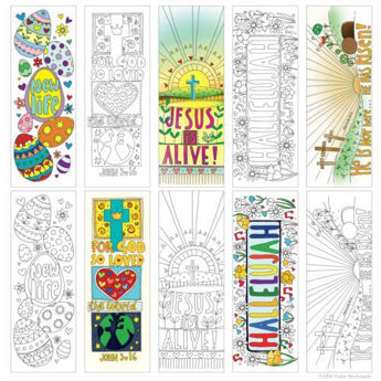 Picture of Easter Colouring Bookmarks Pkt 10