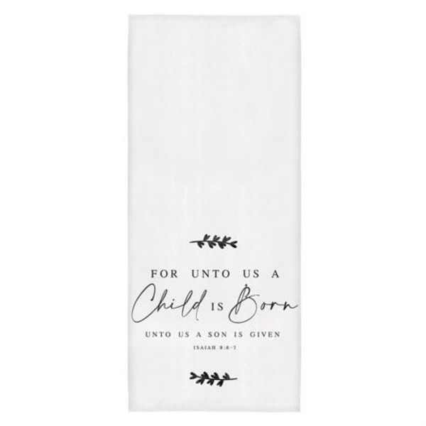 Picture of For Unto us a Child is Born Tea Towel