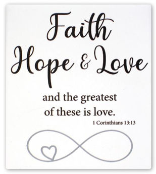 Picture of Faith Hope and Love Ceramic Plaque