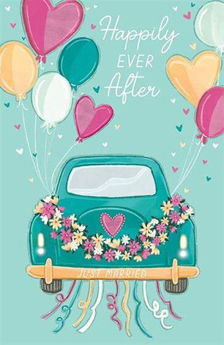 Picture of Happily Ever After Car With Balloons