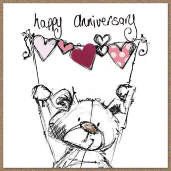 Picture of Happy Anniversary: Bear with hearts