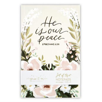 Picture of He is our peace. Ephesians 2:14 Set of Two Notepads