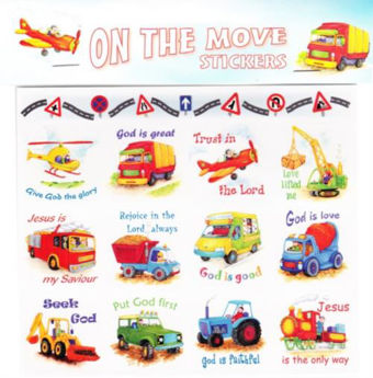 Picture of On the move! Stickers. 5 sheets of 12
