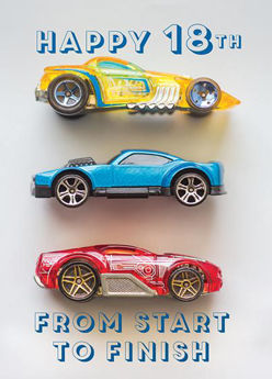 Picture of Happy 18th Toy Racing cars