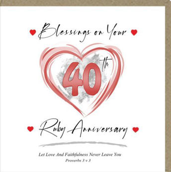 Picture of Blessings on Your 40th Ruby Anniversary