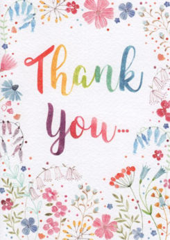 Picture of Thank You - Rainbow writing