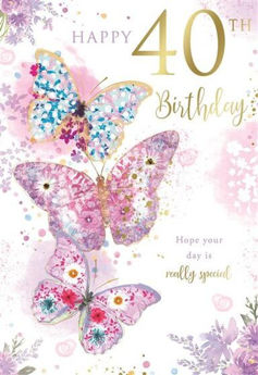 Picture of Happy 40th Birthday Butterflies