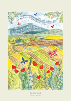 Picture of God is Good - poppies, butterfly