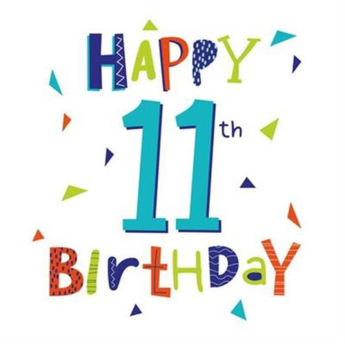 Picture of Happy 11th Birthday  Blue